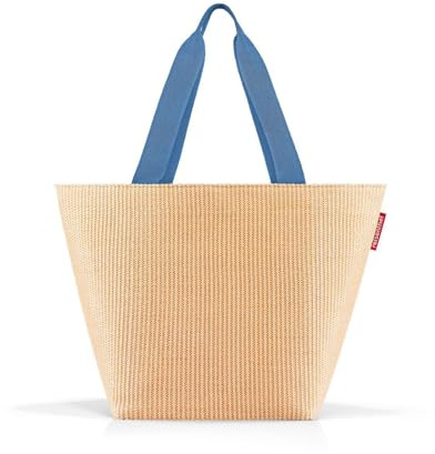 reisenthel shopper M in raffia blue – Geräumige Shopping Bag und edle Handtasche in einem – Aus wasserabweisendem Material