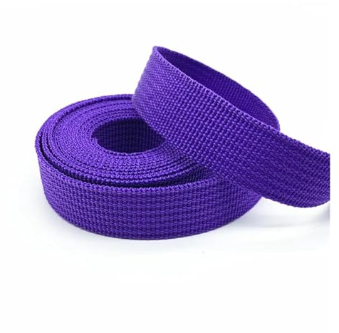 WEOKDFHA sadelgjord 2 meter 20 mm kanvas band bältesväska sadelgjord nylon husdjur ryggsäck band sytillbehör (lila)