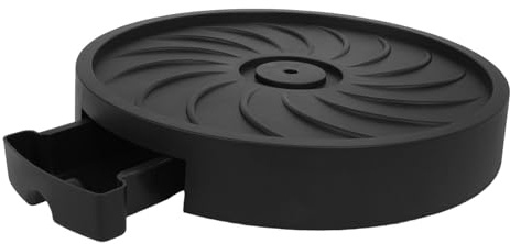 SHINEOFI Plateau à roulettes pour Pots de Fleurs Rond 30 Cm, Support Mobile en Plastique PP Robuste avec Bac de Récupération d'eau et roulettes Invisibles, Intérieur et Extérieur Jardin