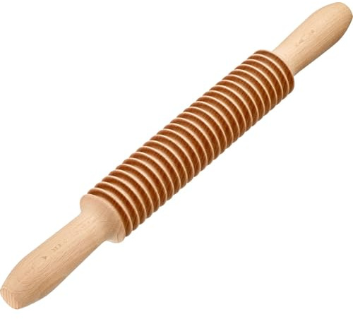 Cortador de pasta Tagliatelle – Ideal para cortar pasta casera en tiras finas uniformes, aproximadamente 5 mm de ancho de corte, perfecto para hacer pasta – Madera de haya