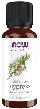 NOW Essential Oils, Cypress Oil, Balancing Aromatherapy Scent, Steam Distilled, 100% Pure, Vegan, Child Resistant Cap, 1-Ounce