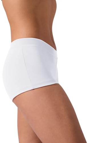 Capezio Women's Low Rise Boy Cut Short,White,Small