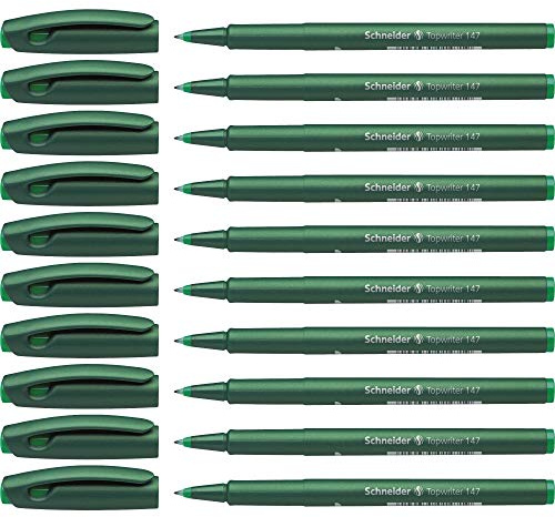Schneider Faserschreiber Topwriter 147, 0,6 mm, grün, 10er Packung