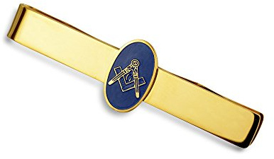 Slender Dünne Symbol Nachricht Blau Quadrat Kompass Freimaurer Insignien Freimaurer Krawatte Clip Bar Krawatte Für Männer Gold Tone Edelstahl
