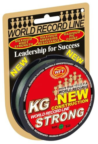 WFT 0,98mm 180kg Strong Green - 250m geflochtene Angelschnur, Meeresschnur, Geflechtschnur