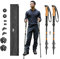 Cascade Mountain Tech Aluminum Quick Lock Trekking Poles Trekkingstöcke, Schwarz Kork Orange, Einheitsgröße