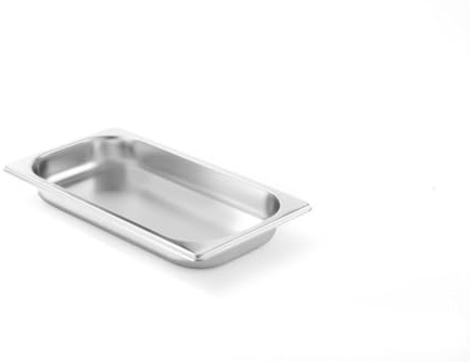 HENDI Contenitore Gastronorm, GN 1/3, resistenza termica -40 °C a 300 °C, compatibile con i forni a convezione, frigoriferi, bagno María, chafing dishes, 1.5L, 325x176x(H) 40mm, acciaio inox 18/10