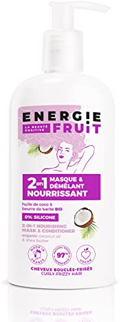 ENERGIE FRUIT | Masque + Après Shampoing | Coco & Beurre de Karité BIO | Cheveux Bouclés Frisés | Vegan | 300ml