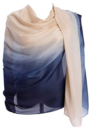 Cyzlann Women's Scarves 100% Silk Long Lightweight Scarfs for women
