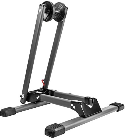 TekBox Komodo Bike Floor Stand - Folding Bicycle Rack Storage (Heavy Duty Folding Bike Stand)