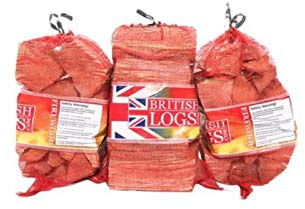 Charles Watson Kiln Dried Hardwood Logs Net Bag, 12-20% Moisture | Wood logs are approximately 10 inches in length, supplied in a single handy bag, and offer a hotter, highly efficient burn.