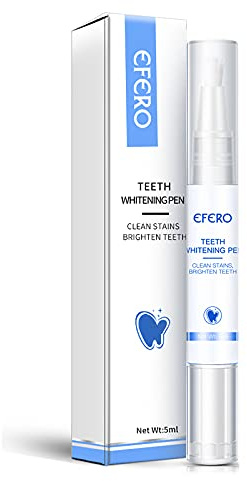 EFERO Zahnweiß-Stift-Reinigungsflüssigkeit Entfernt Plaque-Flecken, Gelbe Zahnaufhellung, Mundhygiene, Zahnweiß-Stift