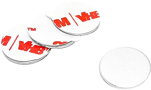 totalElement 1.25 Inch Steel Disc with 3M Adhesive, Blank Metal Strike Plates (36 Pack)