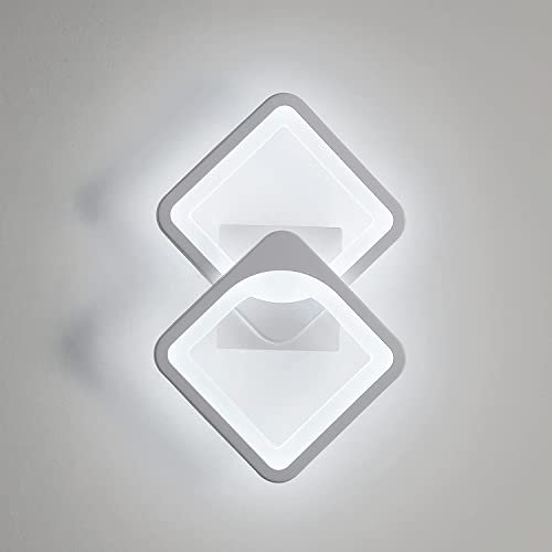 Tealight Applique da parete interno 24W, Lampada da Parete Moderno, Bianco Freddo, 6000K 2400lm, LED Lampada a Muro forma trasformabile per camera da letto, soggiorno, corridoio