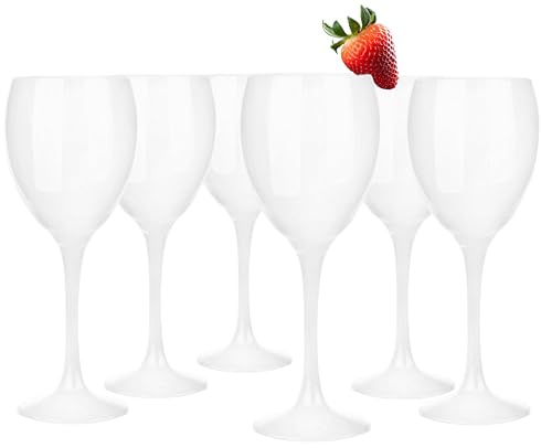 Glasmark Krosno 300 ml, set di 6, bicchieri da vino bianco, bicchieri da vino rosso, calici da vino, design originale, lavabili in lavastoviglie, forma e stile unici, perfetti per casa, ristoranti