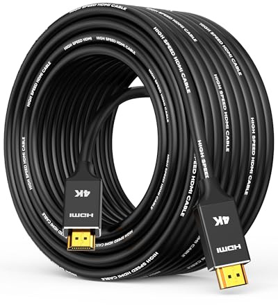 Capshi 4K Long HDMI Cable 50ft/15M, in-Wall CL3 Rated HDMI Cable 2.0 Support (HDR10 8/10bit 18Gbps HDCP2.2 ARC) High Speed HD Shielded Cord Compatible for TV, Laptop, PC, HDTV