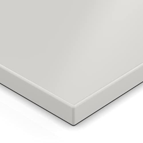 AUPROTEC Dekorplatte 19 mm grau 10x120 cm – rundum ABS-Kante, pflegeleicht & robust für Regale, Möbel, Innenausbau