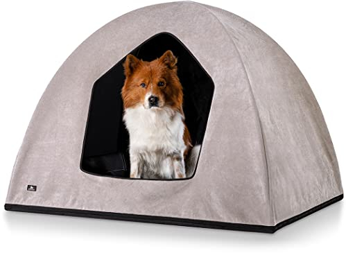 Knuffelwuff Hundehöhle Hundezelt Yucatan passend für Hundebetten, Hundematten, Hundekörbchen, Hundekissen XXL 120 x 100 x 95cm Beige