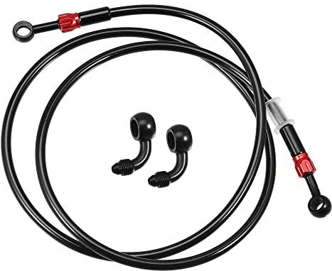 A ABSOPRO 1 Set AN3 28 90 Gradi Moto Freno Tubo Linea 140cm Nero