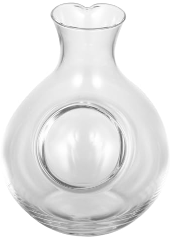 ABOOFAN Japanese Style Ice Wine Jug Wine Holder Decanter Aerator Elegant Glass Dispenser for Party Drink