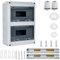 Coffret Electrique Etanche,24 Modules avec Terminaux et Rails Intégrés Boîte à Fusibles Distributeur en Saillie,Boîtier Electrique, Tableau Electrique Etanche Pour Disjoncteur Mural(24 Modules)