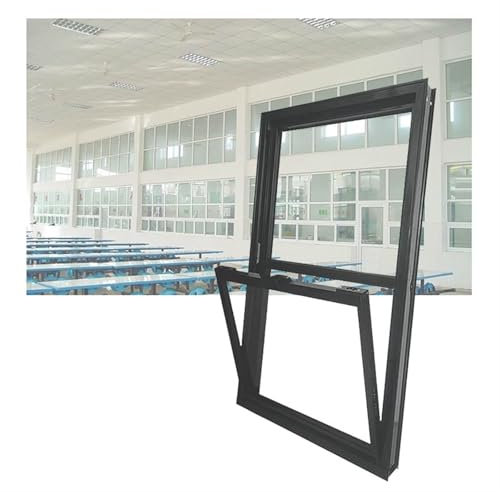 LVLDAWA Kellerfenster, Unterer, Vertikaler Schiebeflügel Aus Aluminiumlegierung Lüftendes, Isoliertes Fensterset Mit Gehärtetem Glas Für Schuppen, Spielhäuser(40x60cm)