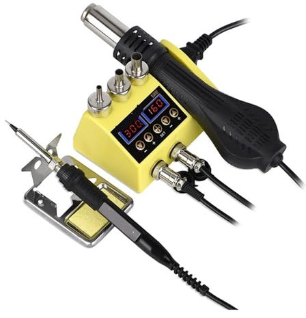 WESLNN 750W Soldering Station 2 In 1 LCD Digital Display Rework Welding Station Kit For Cell-phone SMD IC Repair Solder Tools(H)