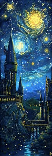 Oujkeef cielo estrellado Pintar por Números Adultos Gran 100x300cm, Pintura por Números Ciudad, DIY Pintura por Numeros kit Manualidades Adultos, Room Home Decor, Regalos Originales para Mujer -985
