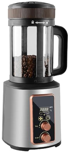 Electric Hot Air Coffee Roaster with Digital LED Display - Adjustable Time, Temperature, Wind Speed for Perfect Roasting - Ideal for Home and Commercial Use