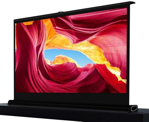 Floor Projector Screen, Portable Floor Standing Projection Screen, Portable Projection Screen Compact, Suitable for Indoor And Outdoor Projectors for Movies, Home Cinema, Games, Office(504:3)