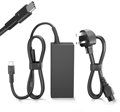 Cargador Portátil USB C 65W para HP EliteBook x360 1040 630 745 835 840 G9 845 860 G10 Elite x2 1012 G2 G4 G8 ProBook 440 450 455 460 Envy Spectre 20V 3.25A Tipo-C Chromebook Adaptador