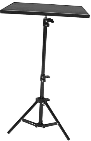 MUELODSIC Supporto Treppiede Pieghevole per Proiettore e Laptop Ripiano Telescopico Multiuso Stabile e Compatto per Ufficio Casa e Eventi Portatile e Adatto Diverse Occasioni