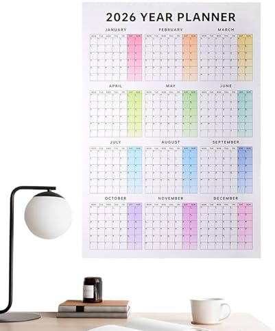 Calendario da Parete 2026 - Planner Mensile e Settimanale 2026 con Ampio Spazio | Calendario Verticale Appendibile,Per Casa Soggiorno Camera da Letto Stanza Studio Classe Ufficio Studenti Insegnanti C
