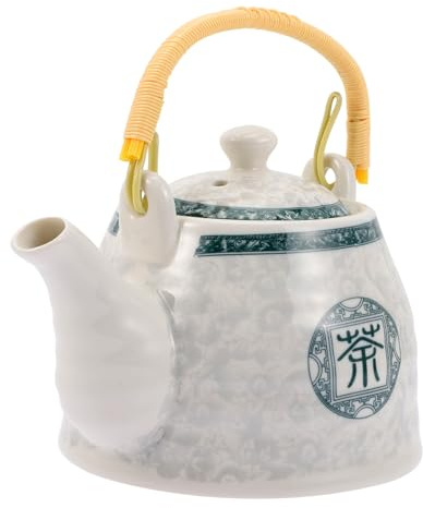 Toyvian Tetera de Cerámica Japonesa Grande con Mango Tetera Delicada para Uso Doméstico y Restaurante Filtro Integrado para Preparar Té Casero Estilo Japonés