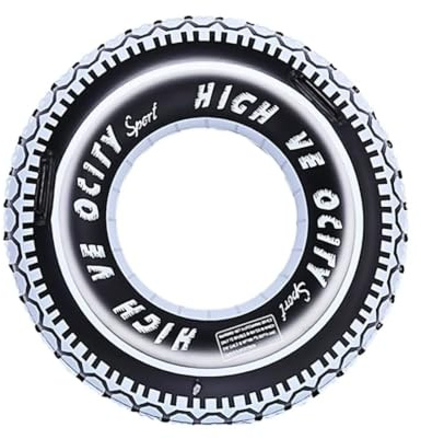 HAICN Inflatable Tire Swimming Ring 90cm Car Tyre PVC Pool Float, Leakproof Swim Ring for Beach, Pool & Summer Water Party.