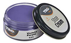 TRG the One Shoe Cream, Crema per pelle e pelle sintetica, Viola (123 Purple), 50 ml