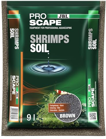 JBL ProScape ShrimpSoil 67085 Bodengrund Braun für Garnelen Aquarien, 9 l, Brown, 1 Stück (1er Pack)