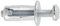 Molly m10210-xj spezielle Befestigung für Dünnwandigen 8 mm mit Schrauben Ø 4 mm, grau, 10-teiliges Set