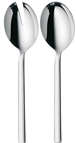 WMF Lyric Salatbesteck Edelstahl 23,7 cm, klein, Salatgabel und Servierlöffel, Cromargan protect Edelstahl poliert, kratzbeständig, spülmaschinenfest