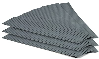 Compactor 3 Sets mit 6 Schubladenteilern, Für Unterwäsche und Accessoires, Längenverstellbar, Polypropylen, Grau, 44 x 10 cm, RAN9873