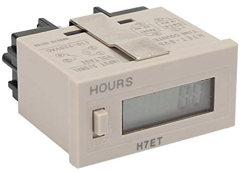 Contador eléctrico, CA 110-220V H7ET-BVM Contador digital con pantalla LCD de 6 dígitos Totalizador industrial de manera precisa y confiable(0.0Hour)