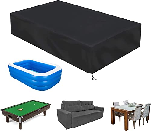 ZHANGY wasserdichte Sandkastenabdeckung 130x130x30cm, rechteckiger Sandkasten-Poolschutz, Poolabdeckung, Familienpoolabdeckung, rechteckige Poolabdeckung