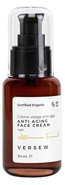 Versew Bio Vegan Performance Creme Tages- und Nachtcreme hochdosiert für Gesicht, Hals, Dekolleté, Augen - Anti-Falten Feuchtigkeitsbehandlung für Frauen und Männer (50 ml)