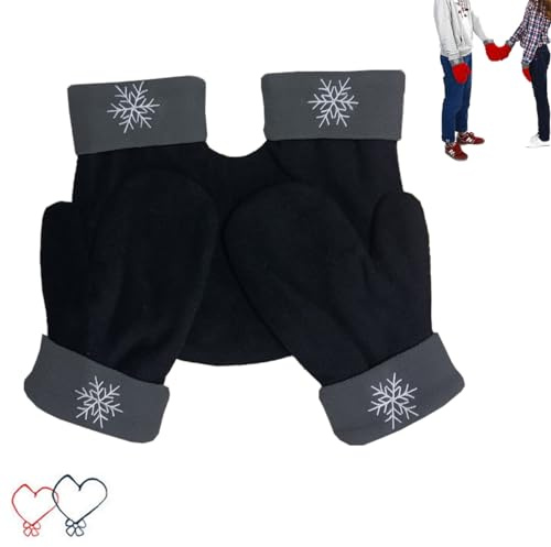 GANDUS Paar Handschuhe Winter verdicken warme Handschuh Sweethearts Paare Fäustlinge 3 Stück Handschuhe, Zwei-Personen-Fäustlinge