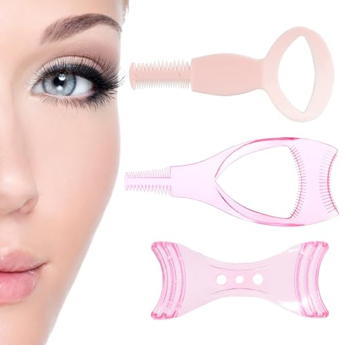Mascara applikatorguide, 3 i 1 ögonfransmakeup, ögonfransmakeup verktyg, kosmetisk kam ögonfransapplikator, toppverktyg, lägre mascara guide, 3 delar för ögonmakeup