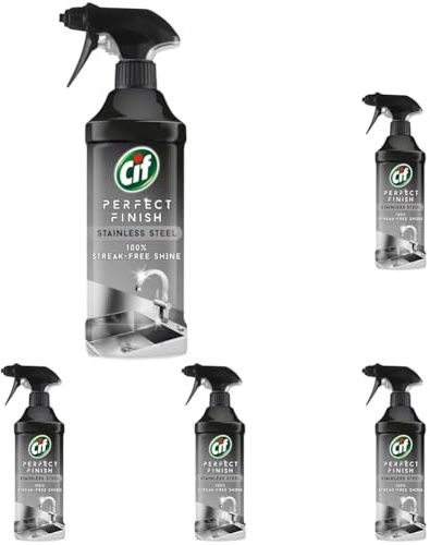 Cif Stainless Steel Specialist Cleaner Spray, 435ml (Pack of 5)
