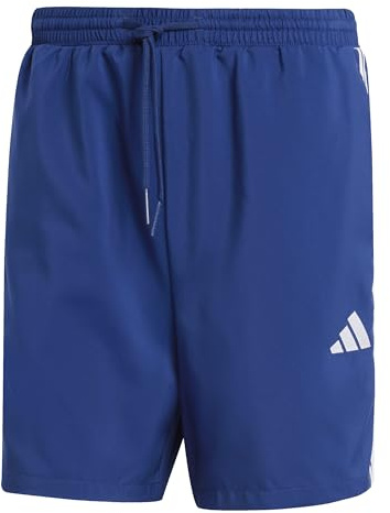 adidas Men's Essential Three Stripes Chelsea Base Short Shorts, Dark Blue/White, XL