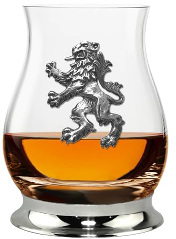 English Pewter Company Glencairn Verre à whisky Motif lion écossais 350 ml [WGP004]