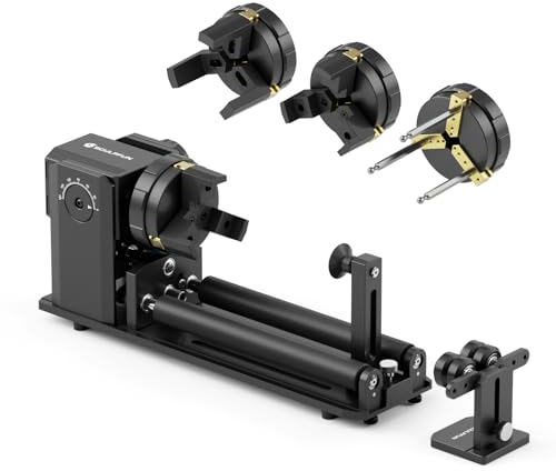 SCULPFUN RA Pro Max 4 in 1 Rotary Roller, Rotary Chuck for S9 S30 Ultra SF-A9 Series Laser Engraver, Multi-Function Y-axis Roller Engraving Module for Laser Engraving Irregular Round Objects