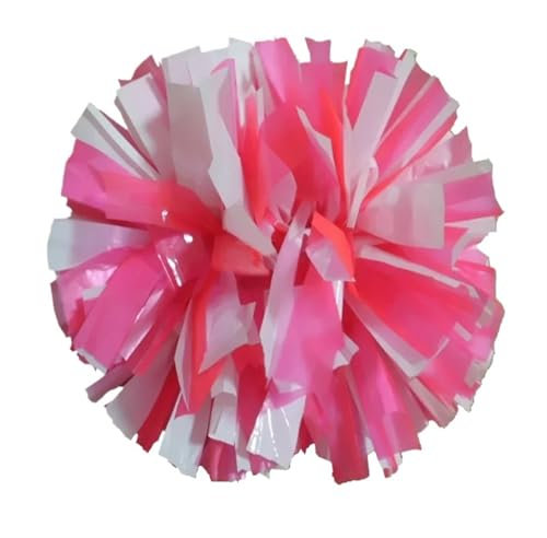 AYWTIUN Cheerleader Pompons 2 Stück 38 cm Cheerleading-Pompons mit Schlagstockgriff(Pink)
